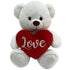 Belle White Teddy Bear 20cm with Red Love Heart Valentines Day Gift