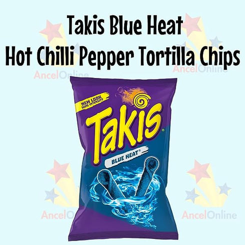 Takis Blue Heat Hot Chilli Pepper Tortilla Chips 92g x 2 Pack