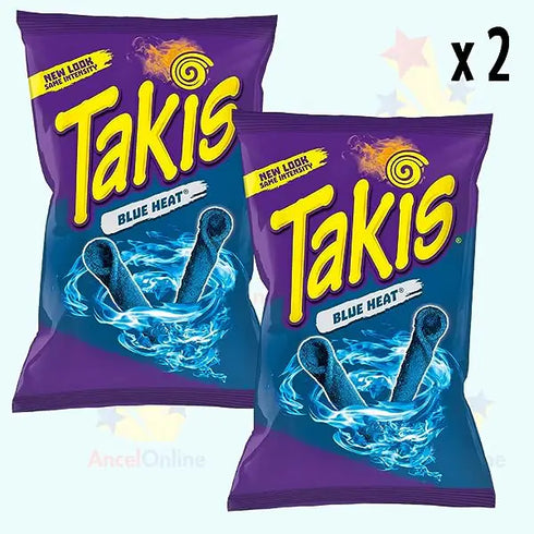 Takis Blue Heat Hot Chilli Pepper Tortilla Chips 92g x 2 Pack