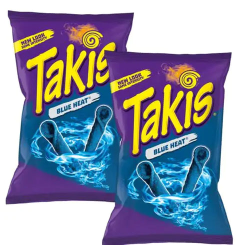 Takis Blue Heat Hot Chilli Pepper Tortilla Chips 92g x 2 Pack