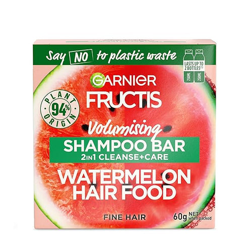 Garnier Fructis, Solid Shampoo, Cleansing And Plumping, Watermelon Hair Food 2in1 Shampoo Bar, 60g