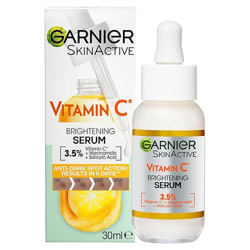 Garnier Skin Active, Face Serum, Brightening & Anti-Dark Spots, 3.5% Vitamin C, 30 ml