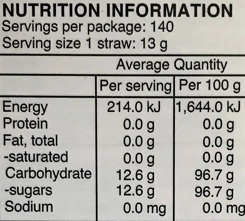 Giant Rainbow Sherbet Straw 13g - 140 Pack