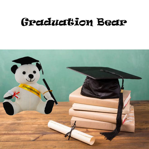Congratulations Graduation Autograph Bear With Pen 20cm