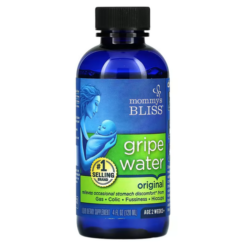 Gripe Water Original 120 ml (4floz) Relive Discomfort Age 2 Weeks+ Mommys Bliss