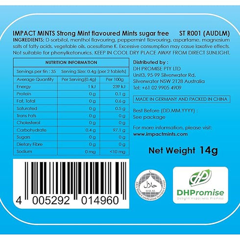 Impact Mints Australia Tasmania Landmark Strong Mint Candy Tin (Bulk Pack of 12) | Sugar Free, Halal Certified, Collectible Design