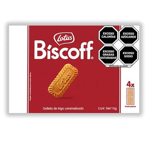 Lotus Biscoff - 1Kg Caramelised Biscuit - 4 x 250g Pack