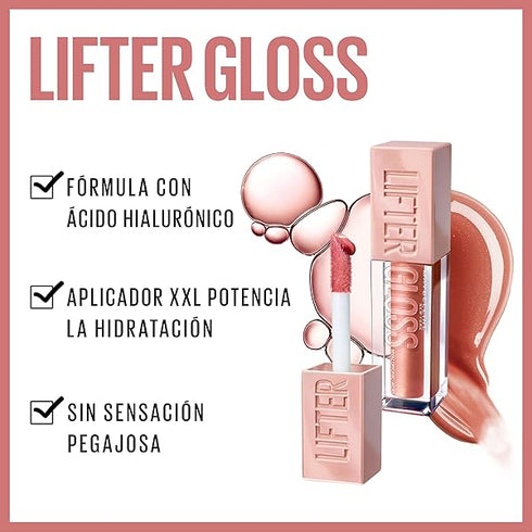 Maybelline New York Lifter Lip Gloss, 22 Peach Ring, 5.4 ml