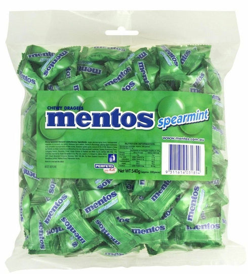 Mentos Spearmint 540g Pillow Pack (200 Pieces)