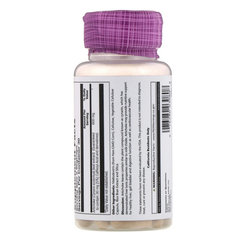 Solaray Artichoke Leaf Extract 300 mg 60 Veg Caps (AMAZON RESTRICTED)
