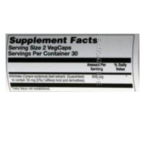 Solaray Artichoke Leaf Extract 300 mg 60 Veg Caps (AMAZON RESTRICTED)