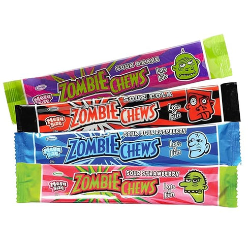 Zombie Chews Assorted Flavours - 28 Pack - Bulk Value Pack