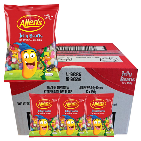 Allens Jelly Beans 190g - 12 Packs