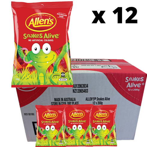 Allens Snakes Alive 200g - 12 Pack