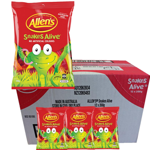 Allens Snakes Alive 200g - 12 Pack