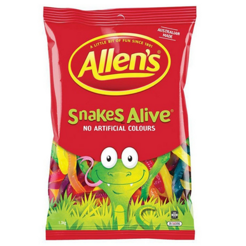 Allens Snakes Alive 1.3kg Bulk Pack No Artificial Colours