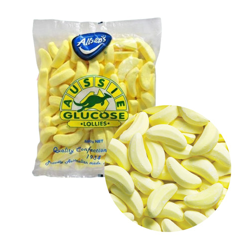 Allseps Aussie Glucose Banana Candy 500g Australian Made Lollies (Copy)