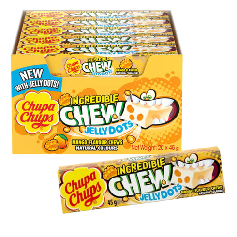 Chupa Chups Incredible Chew Jelly Dots Mango Flavour 45g x 20 Packs (AMZ - FBA)