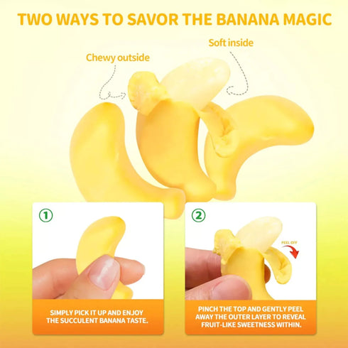 Juicy Jelly Peeled Gummy Banana 1kg