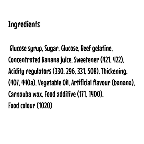 Juicy Jelly Peeled Gummy Banana 1kg