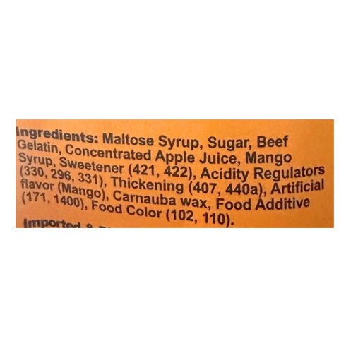 Juicy Jelly Peeled Gummy Mango 120g - 2 Pack