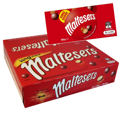 Maltesers King Share Milk Chocolate 60g x 16 Boxes (Mars)