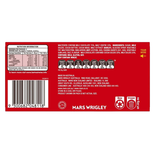 Maltesers King Share Milk Chocolate 60g x 16 Boxes (Mars)