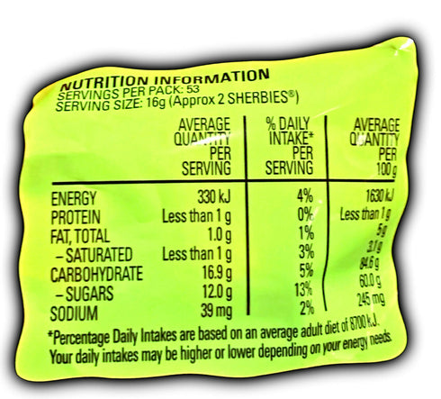 Allens Sherbies Chews 850g