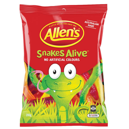 Allens Snakes Alive 200g - 12 Pack