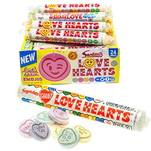 Love Hearts Giant Roll 39g - 24 Roll Pack (Swizzels UK)
