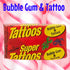 Super Tattoos Bubble Gum 5.5g x 200 Piece Pack