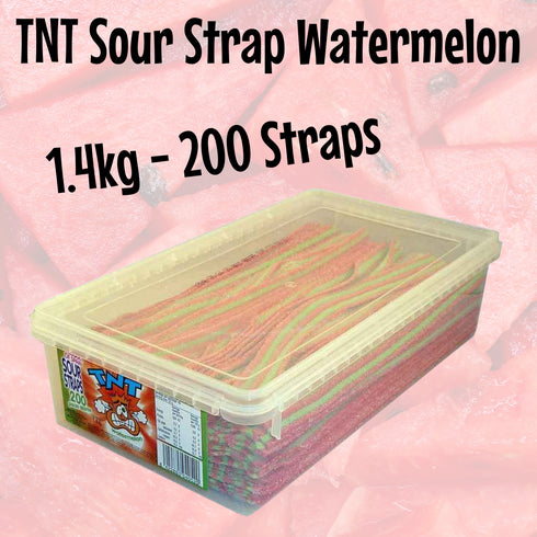 TNT Sour Strap Watermelon 1.4kg - 200 Straps