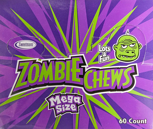 Zombie Chews Sour Grape 28g - 60 Bar Pack