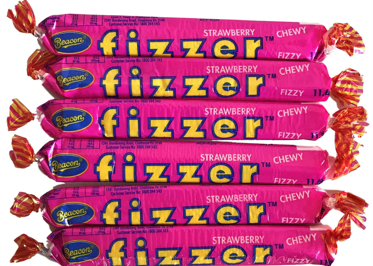 Beacon Fizzer Strawberry 11.6g - 72 Piece Pack – Showbagsgalore